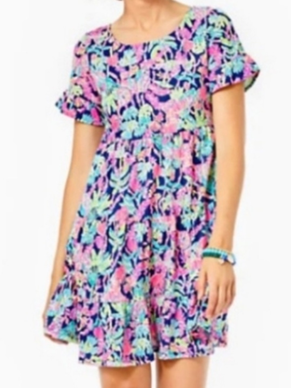 LILLY PULITZER  Jodee  Dress in Oyster Bay Navy Seen and Herd Size M
